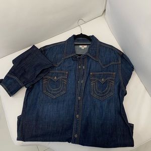 True Religion Brand Men’s denim Shirt